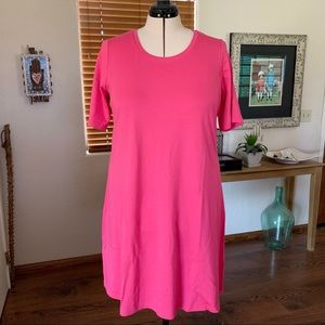 NWOT Isaac Mizrahi Essentials pink pima cotton dress
